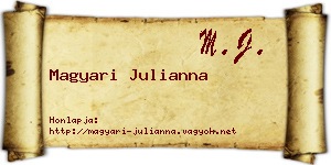 Magyari Julianna névjegykártya